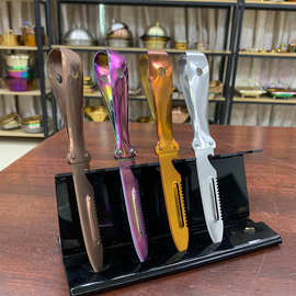 不锈钢多功能削皮刀厨房实用工具一刀多用开瓶器瓜果拔毛夹小切刀