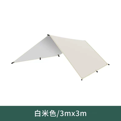 Avtomobil yan çətirləri, Outdoor Camping Sunshade Portable - off-white-single-piece-33-with-rope-3-8-people