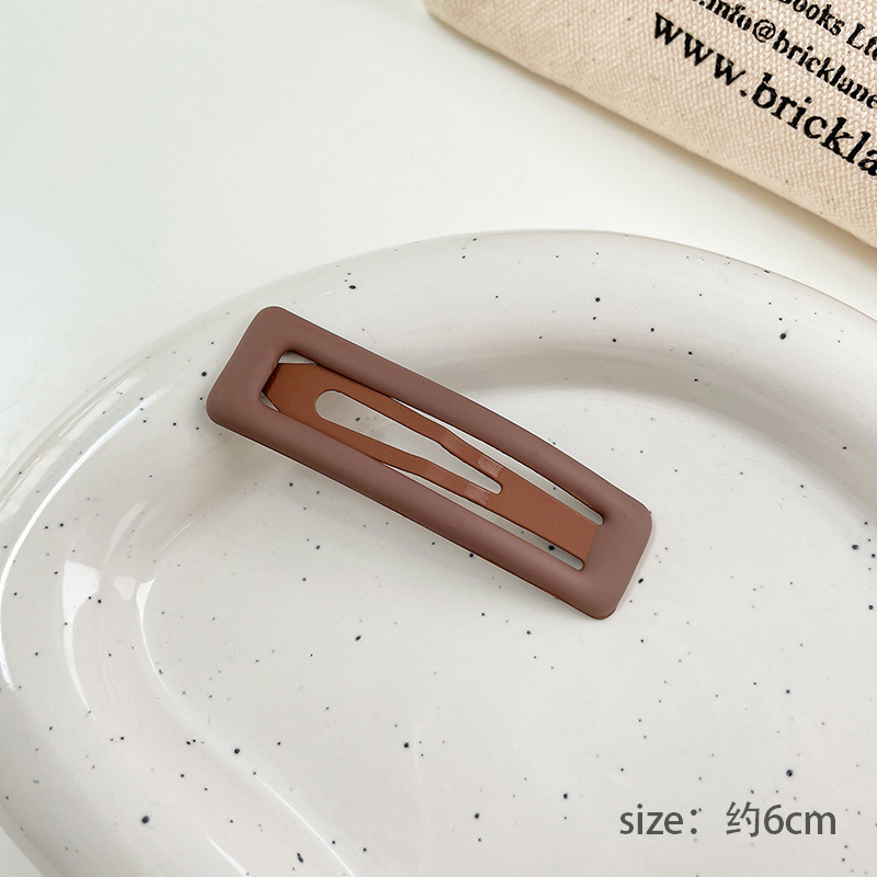 Tablero de Damas blanco y negro Plaid horquilla hembra ins Corea del Sur clip de pico de pato Mori clip sin costuras flequillo lateral clip accesorios para el cabello