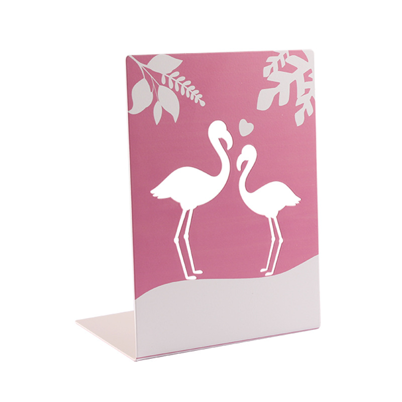 Libro de metal con forma hueca, estante de almacenamiento de libros para estudiantes creativos, libro de oficina de escritorio, personalización al por mayor de soportes para libros