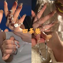 小红书同款山茶花手链女轻奢ins小众少女心闺蜜手链套装礼物链条