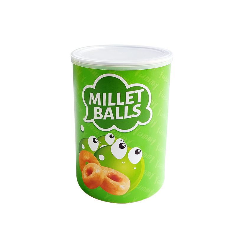 Food Grade Paper Cans Customized Infant Round Cake Sealed Cans Kidsren's Snack Cylinder Carton Biscuit Food Packaging Cans