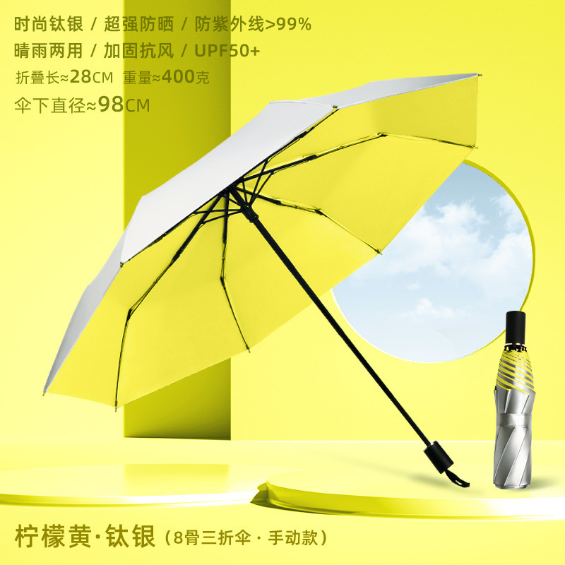全自動傘チタン銀傘クロスボーダー日傘日焼け止め傘晴雨両用女性紫外線防止広告傘ロゴ|undefined