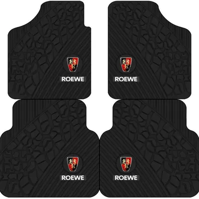 Avtomobil döşəmə paspasları – Set of Four - three-dimensional-sense-roewe-logo-two-front-foot-pads-5065cm-diatom-mud-second-generation