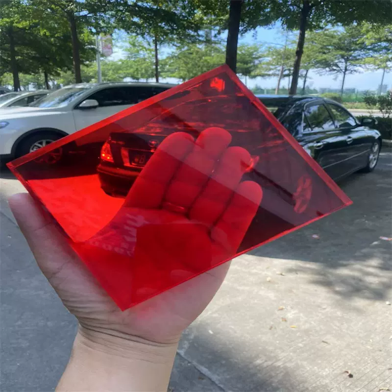 供红色亚克力板红色透明有机玻璃板批发可按尺寸生产免费数控切割