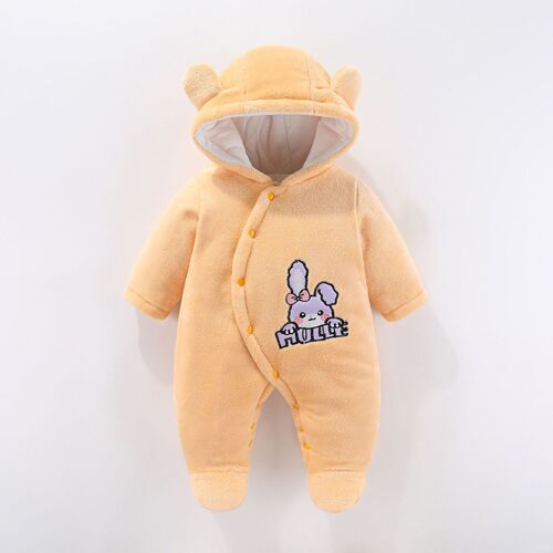 Baby clothing for fall/winter: adorable one-piece rompers and wrap-style outfits—perfect for 1-year-olds going out, featuring a super-cute, internet-famous design and extra-thick material for cozy crawling comfort.