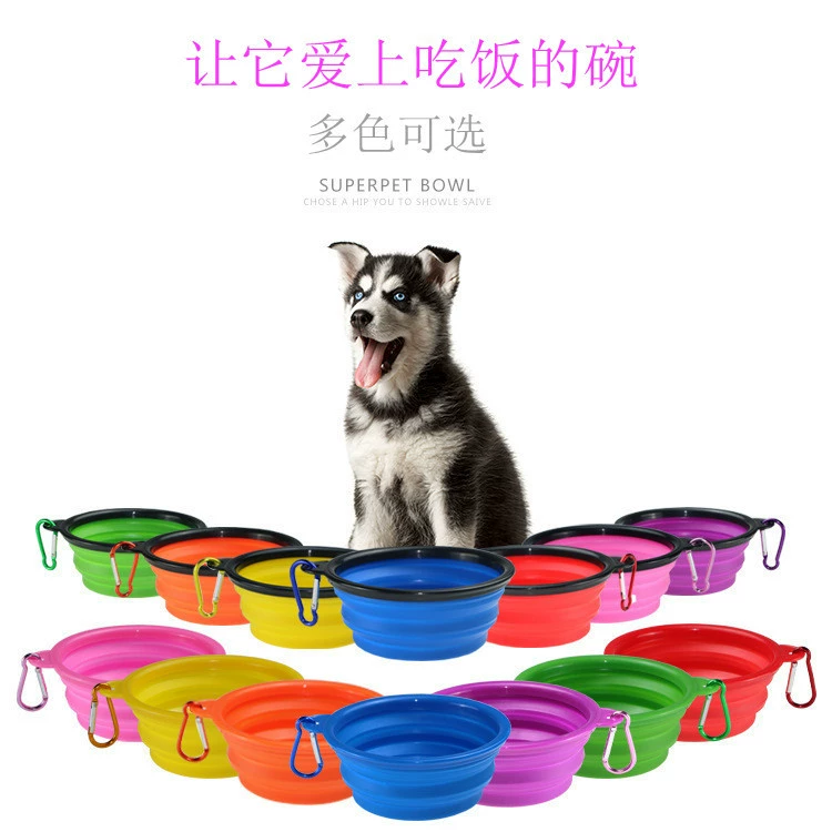 Амазонка Большой маленький размер ТПЭ Складной Силиконовый Pet Чаша Собака Чаша Портативный Собака Чаша Pet Складной Чаша