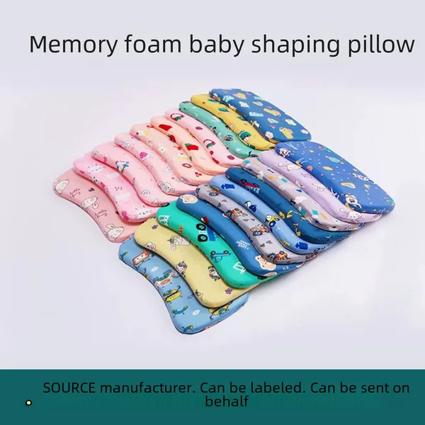Cross-border cartoon set pillow children's pillow slow rebound memory cotton infant pillow newborn head baby pillow