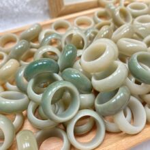 批发菩提根戒指diy饰品吊坠金刚星月菩提配饰14mm白玉菩提根跑环