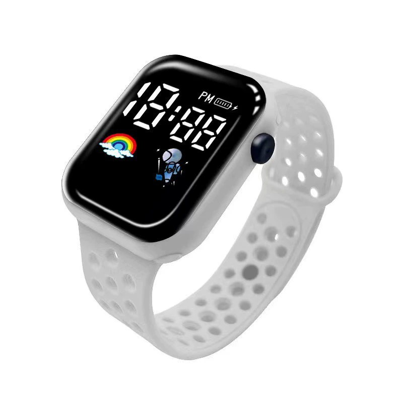 Apple, электронные радужные космические квадратные детские часы