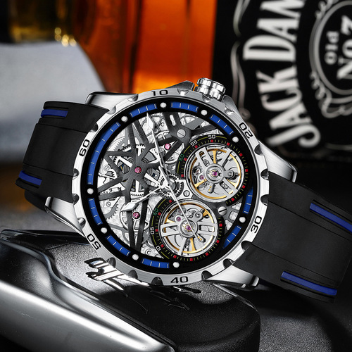 Mark Huafei brand new waterproof trend watch creative round casual watch men's mechanical watch