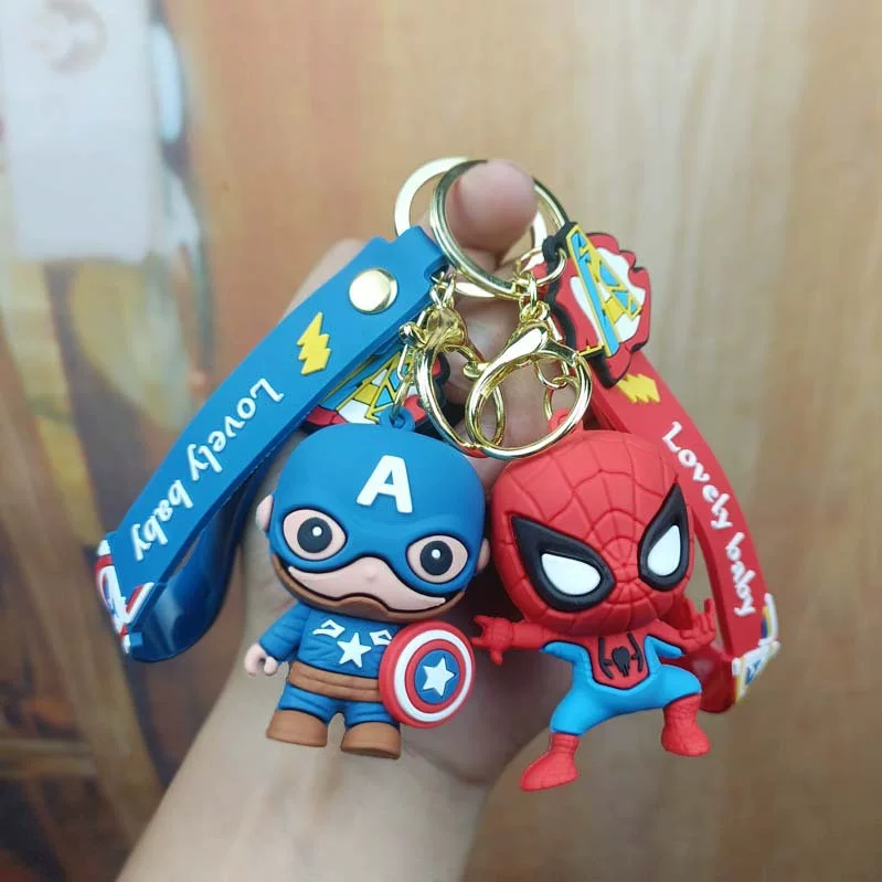Подвеска, ключи от автомобиля, брелок для любимого Marvel, Капитан Америка, Человек-Паук, подарок на день рождения