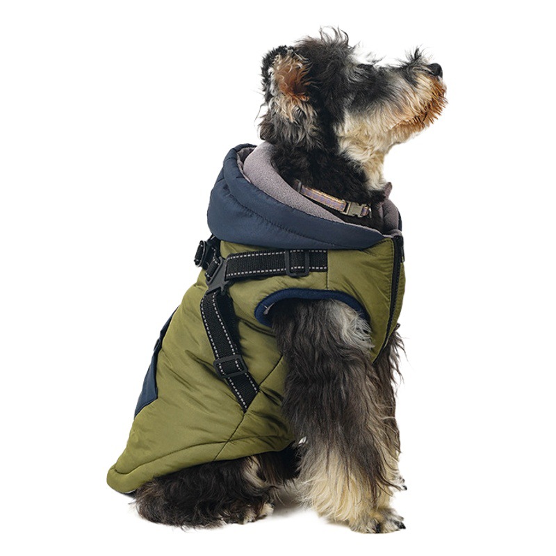 Nuevo Otoño e Invierno ropa de mascotas engrosada pequeña y mediana ropa de perro viento cálido perro ropa de algodón ropa de mascotas al por mayor