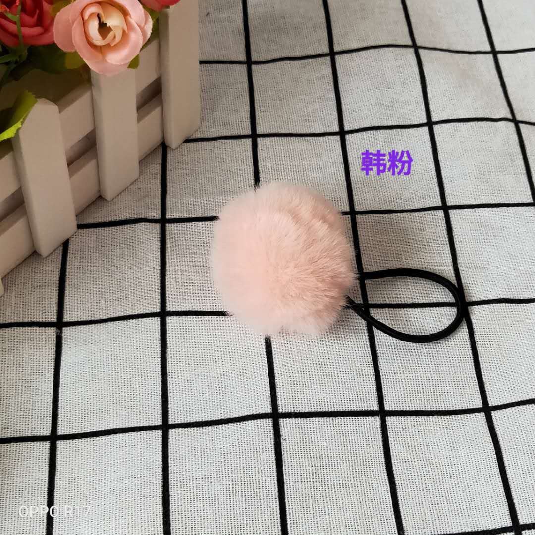 Estilo coreano Bola de Pelo banda de pelo tocado banda de goma para niños banda de pelo Bola de Pelo de imitación accesorios para el cabello tocado Bola de Pelo al por mayor