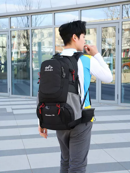 50L Suspended Backpack for Mountaineering, Outdoor Professional Hiking, Large Capacity, Water-Repellent Camping Travel Backpack