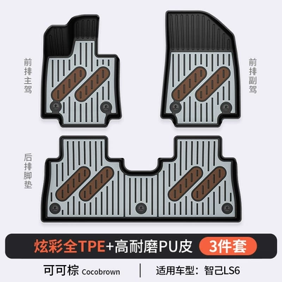 Tpe Car Floor Mats and – Modelə uyğun ayaqaltı - zhiji-ls6-cocoa-brown-floor-mats