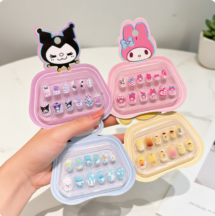 New Kuromi Cartoon Nail Stickers, Safe and Non-Toxic, Cute Waterproof Nail Patches for Little Girls, Children's Nail Art New Kuromi Cartoon Nail Stickers, Safe and Non-Toxic, Cute Waterproof Nail Patches for Little Girls, Children's Nail Art