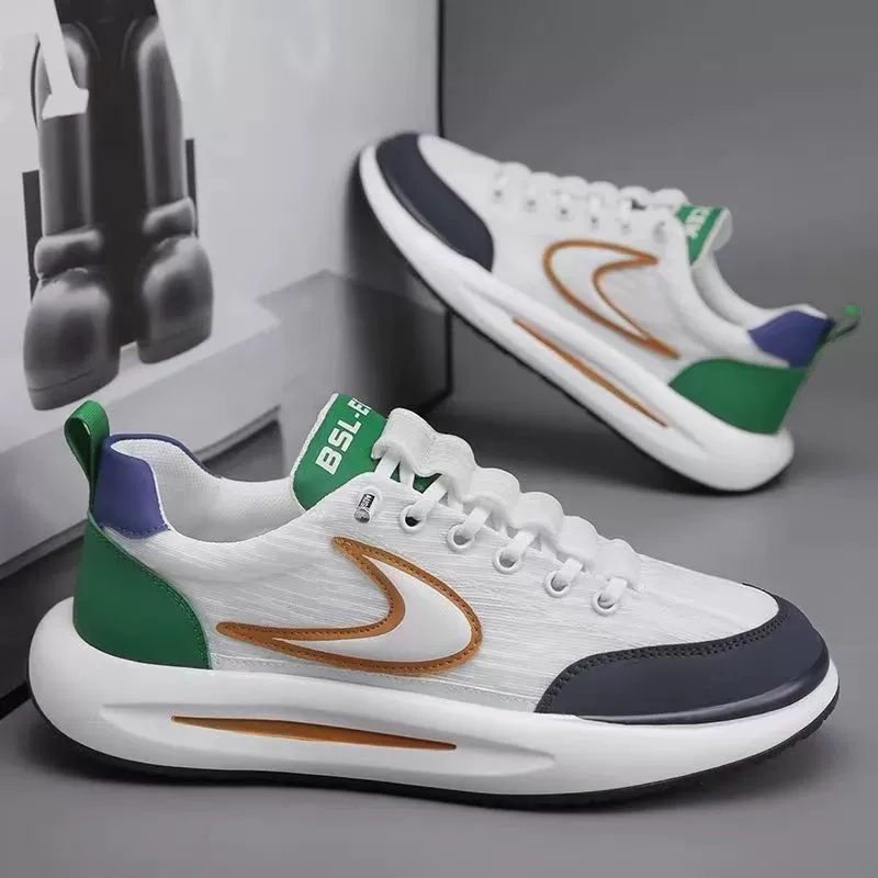 Мужская обувь 2025 весна и лето новая дышащая шелковая сетчатая обувь мода дикая спортивная обувь