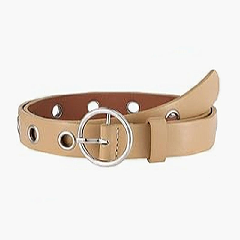 2022 correa de moda popular europea y americana moda única fila agujero de aire cadena términos estilo punk coreano correa de las mujeres