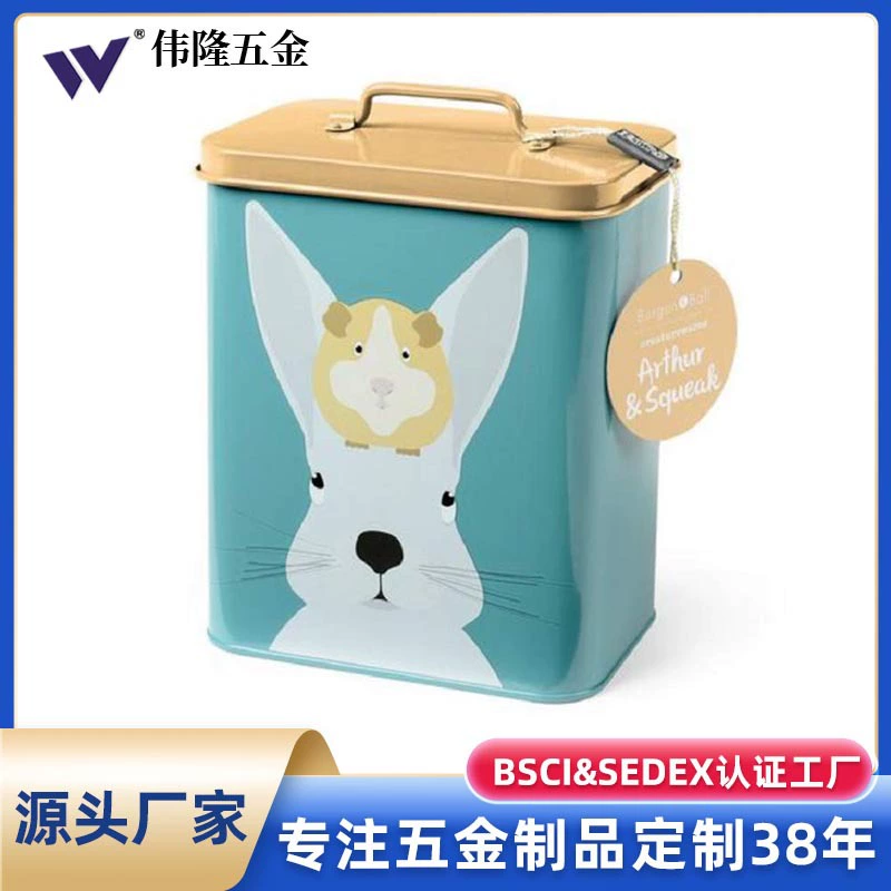 Герметичный бытовой резервуар для домашних животных, Оцинкованное Железо, влагостойкое ведро для хранения корма для кошек и собак с ложкой, ведро для хранения зерна для домашних животных