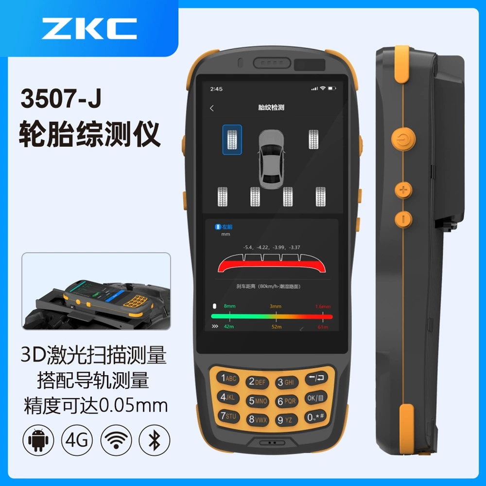 Разработка портативного КПК-терминала для детектора глубины шин Android 4G для автоматического лазерного обнаружения износа шин