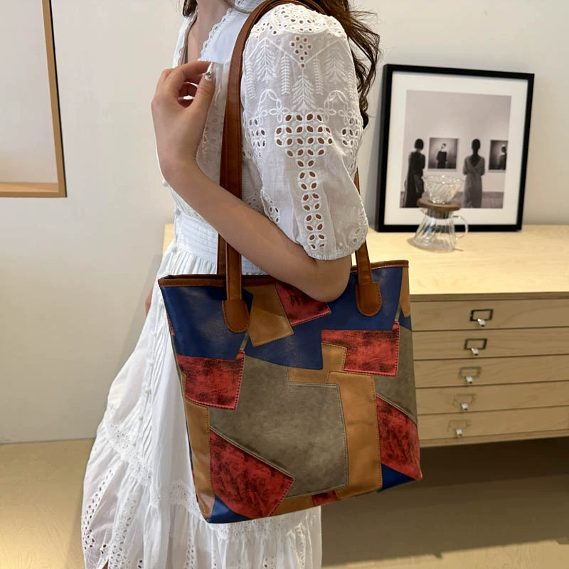 (Cross-border trading), leather retro capacious fashionable universal one-shoulder bag, genuine leather