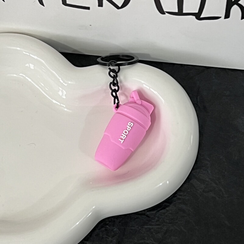 新款迷你健身器材创意钥匙扣礼品配饰环保软胶韩系背包挂件装饰品|undefined