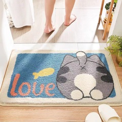 アニメはカシミヤのマットに似せて滑り止めの家庭用寝室のベッドの上のじゅうたんの入り口の吸水のマットのベッドの上でカシミヤの足のマットに似せます。