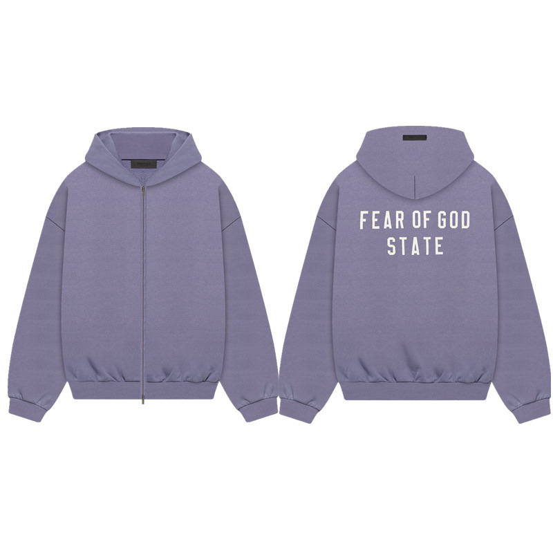 FOG FEAR OF GOD トレンディなベルベットのダブルレタープリントラウンドネックスウェットシャツカジュアルメンズとレディーススウェットシャツ|undefined