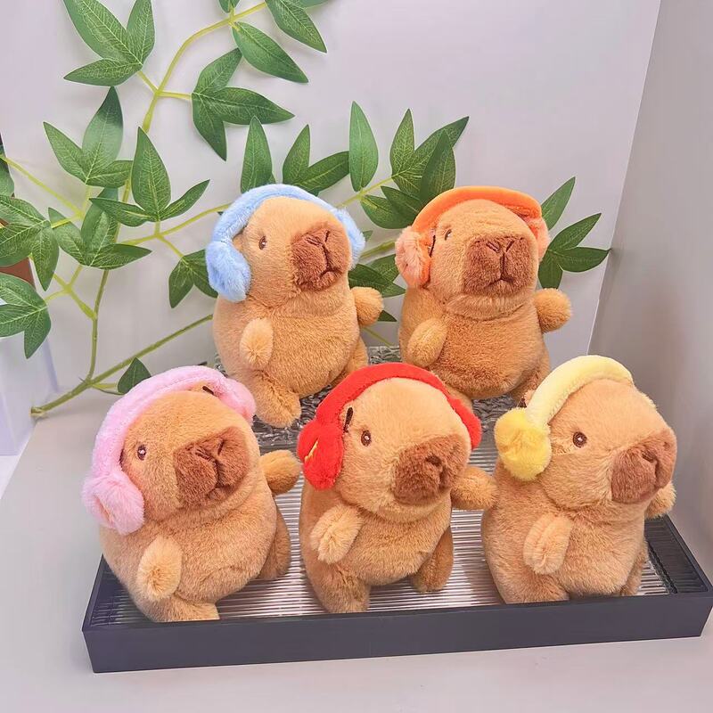Internet Celebrous Headset Kapibala Plush Doll Capybara Doll Birthday Gift Plush Toy Wholesale Cute Doll
