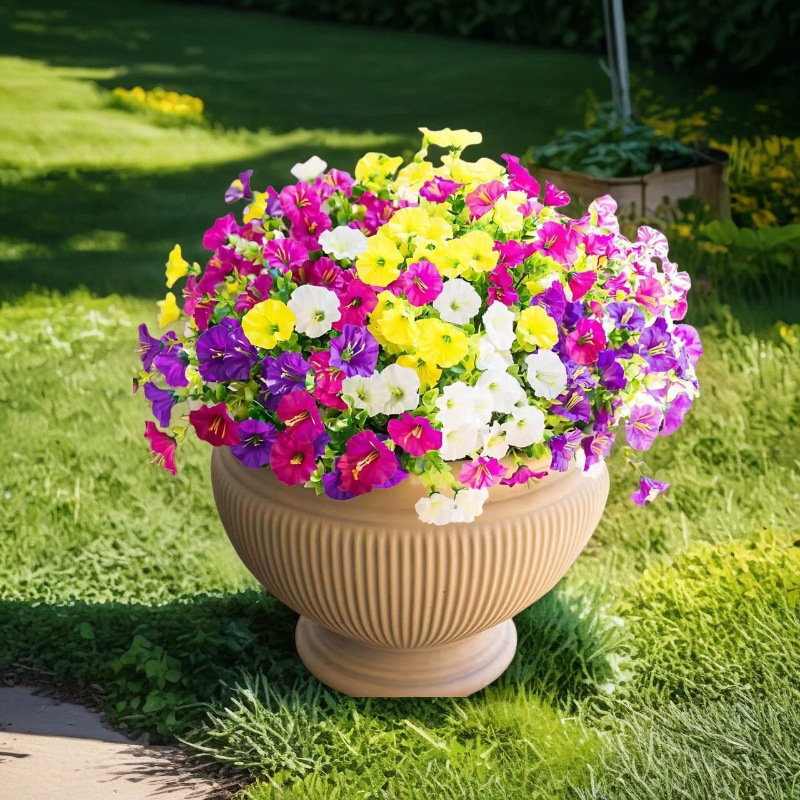 Transfronterizo yugaly petunia flores falsas flores flores flores flores falsas flores flores de boda flores falsas flores al por mayor
