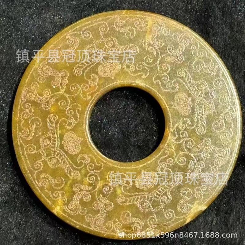 批发高古玉老玉岫玉高仿古董仿古玉器明清战汉岫玉做旧玉佩挂件|undefined