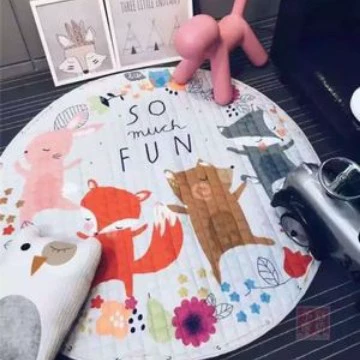Avtomobil döşəmə paspasları Storage Toy Floor Mat Round - the-fox-family-15-m-diameter-round-storage-mat