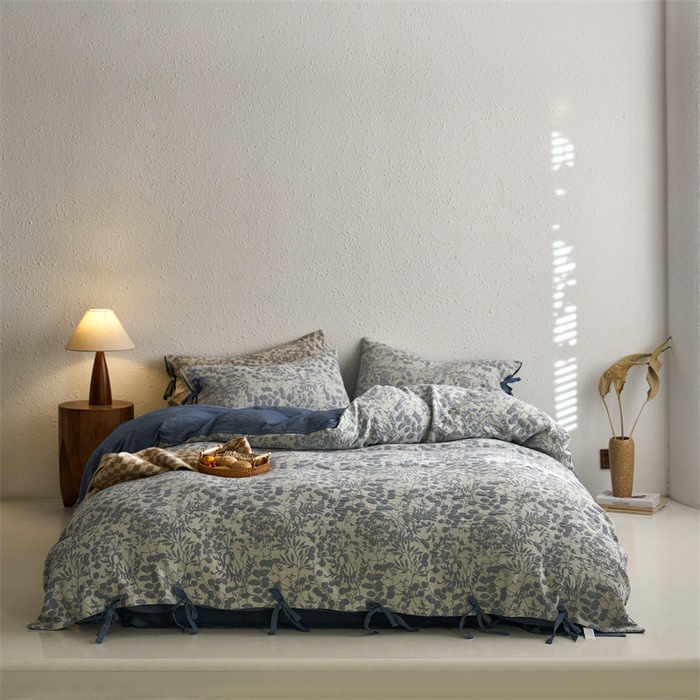 A類母子級60本綿二重糸四点セット純綿日本式裸寝シーツ三点セットベッド用品