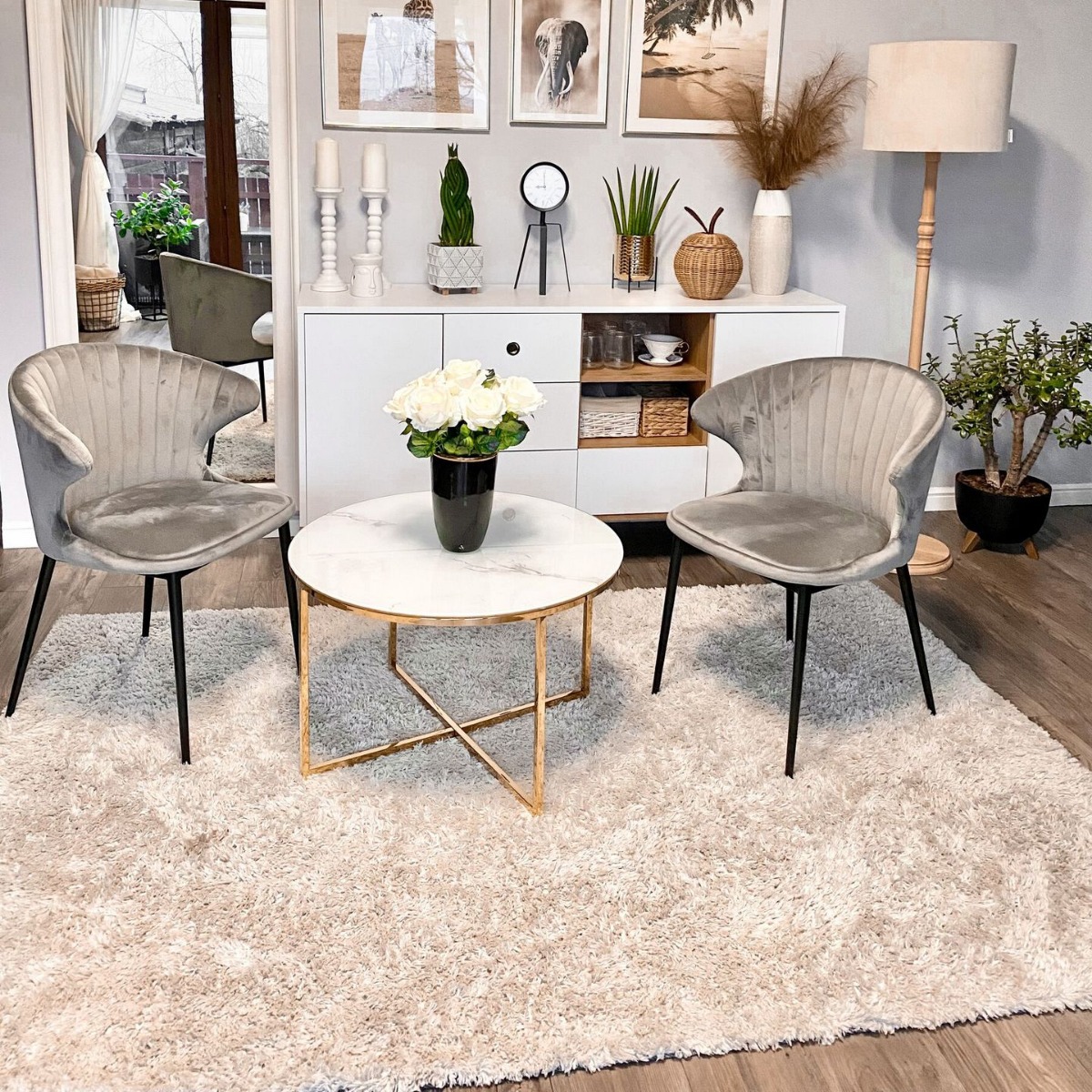 Mesa de té de lujo ligera, sala de estar de alta calidad, mesa de café minimalista italiana, mesa de té de vidrio casera, mesa de café image 4