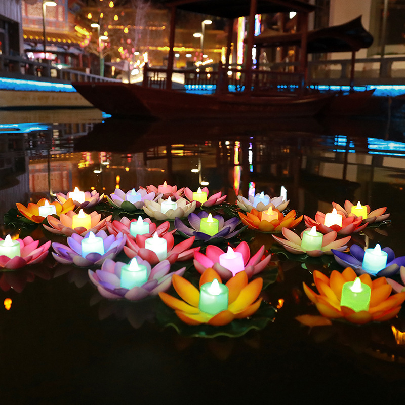 Electronic Lotus Lantern Water Lantern Water Lotus Lantern Wishing Lantern River Lantern Colorful Mid-Autumn Festival Spring Festival Lantern Dragon Boat Festival Electronic Lotus Lantern Water Lantern Water Lotus Lantern Wishing Lantern River Lantern Colorful Mid-Autumn Festival Spring Festival Lantern Dragon Boat Festival