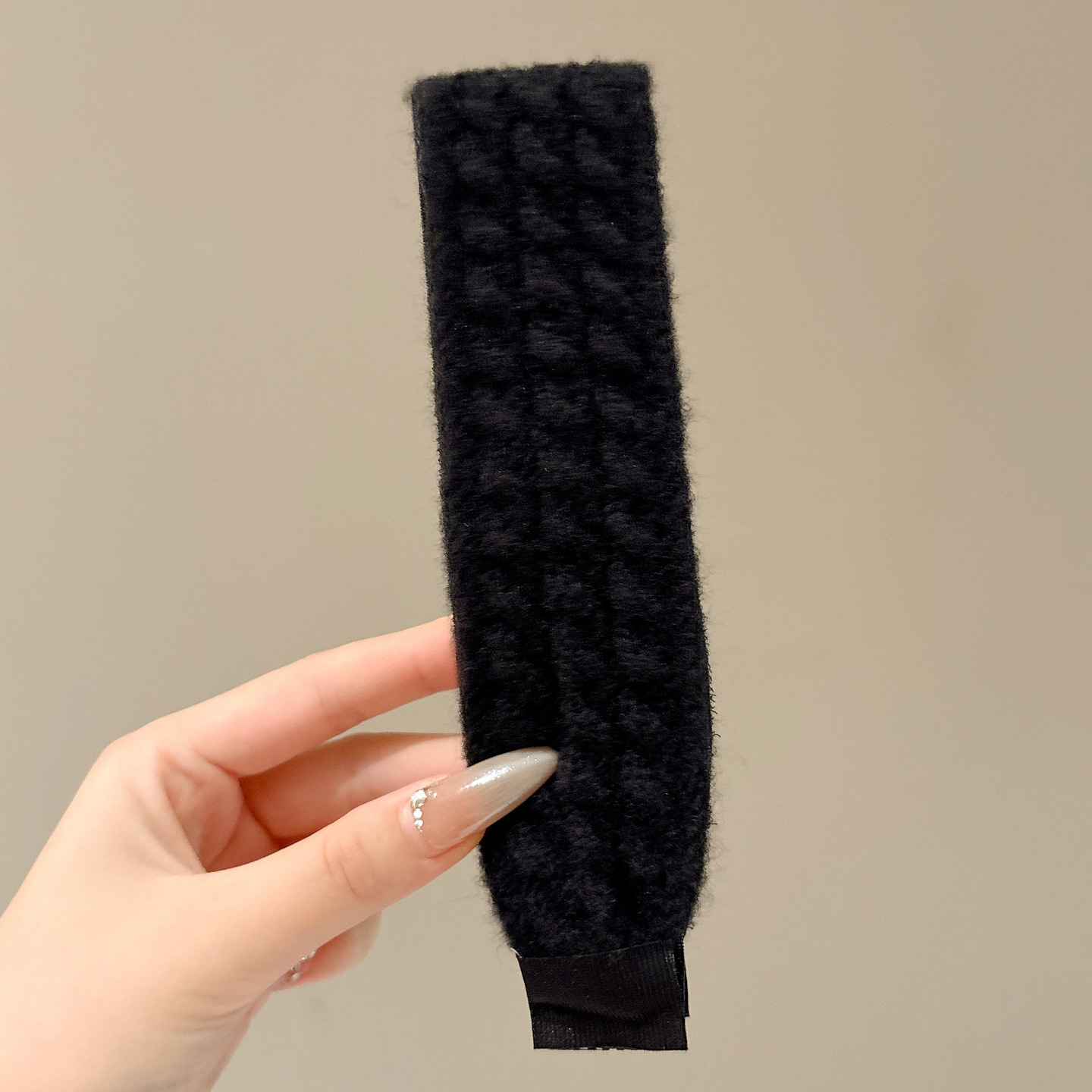 Fijación de lana de punto de peluche pegatinas de cabello Velcro postos de lavado de la cara correa de cabello para mujeres acabado de cabello pegatinas de artefactos