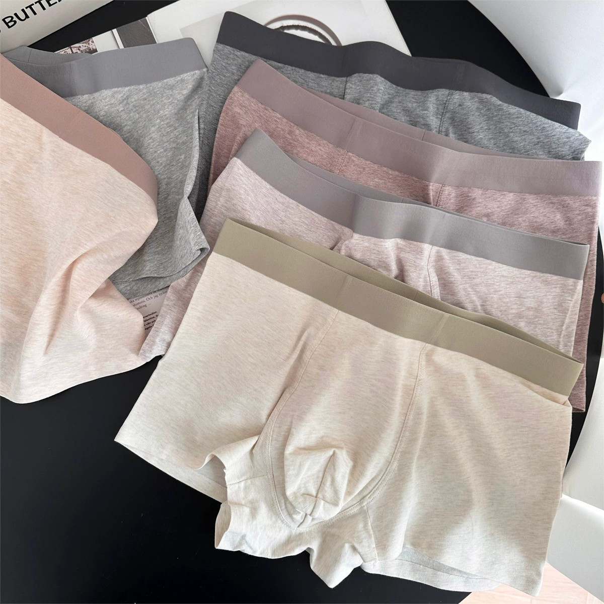 NS158 бесследная цветная пряжа хлопковые мужские трусики 7A бактериостатические хлопковые промежности