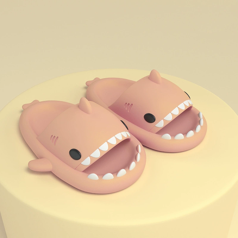 Кожаные тапочки на платформе Slide Slippers (Shark) с аквапарком?
