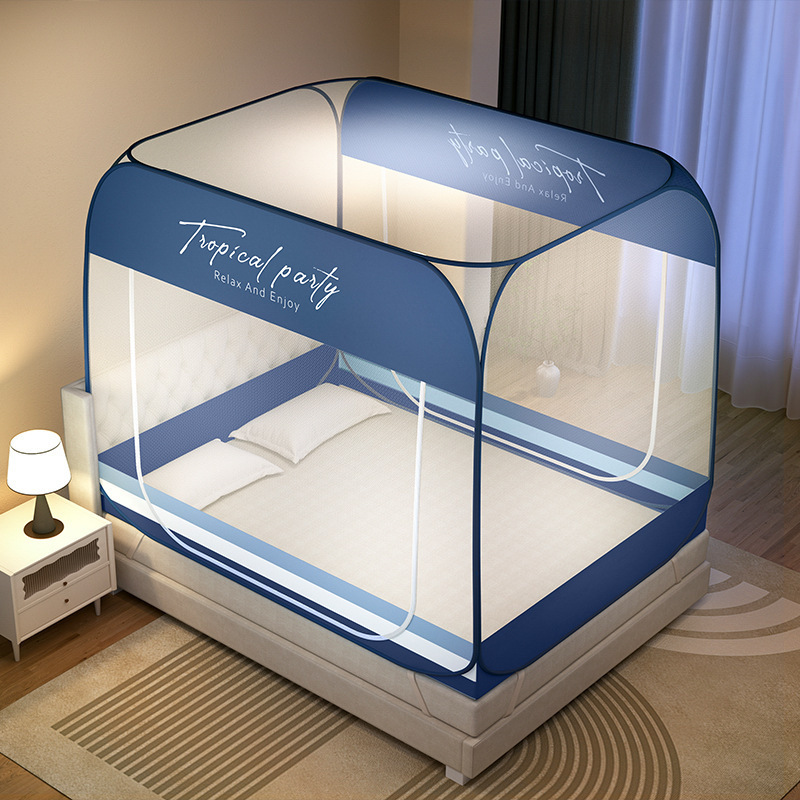 Mongolian Yurt Mosquito Net Home Installation-free Bedroom 1.5m Baby Children's Fall-proof Full-cover Rental House Anti-mosquito Foldable