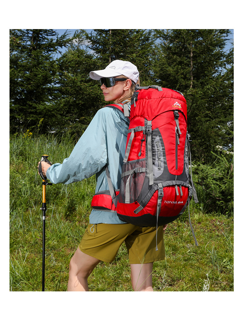 Outdoor Mountaineering Hiking Sports Bag Water-Resistant Rucksack Large Capacity Travel Backpack_voghion.com