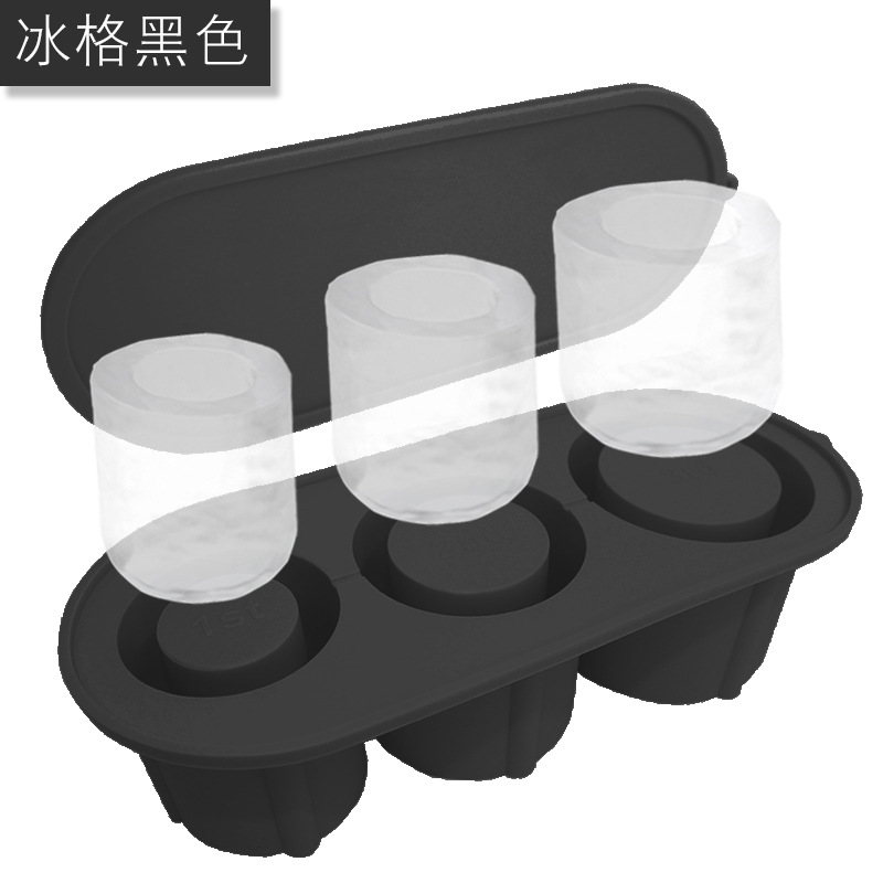 Adaptable a Stanley Icemaster Cup molde de hielo doméstico con tapa de gran capacidad fácil de desmoldear rejilla de hielo de silicona de grado alimenticio