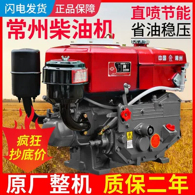Changzhou Single-Cylinder Diesel Engine 175R180R190 Water-Cooled 6/8 Horsepower Small Agricultural Engine with Manual Electric Start (Avtomobil mühərrikləri)
