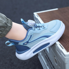 Children's Athletic Shoes for Boys - 2024 New Model Slip-on Shoes for Middle and Older Children - White Mesh Shoes for Students