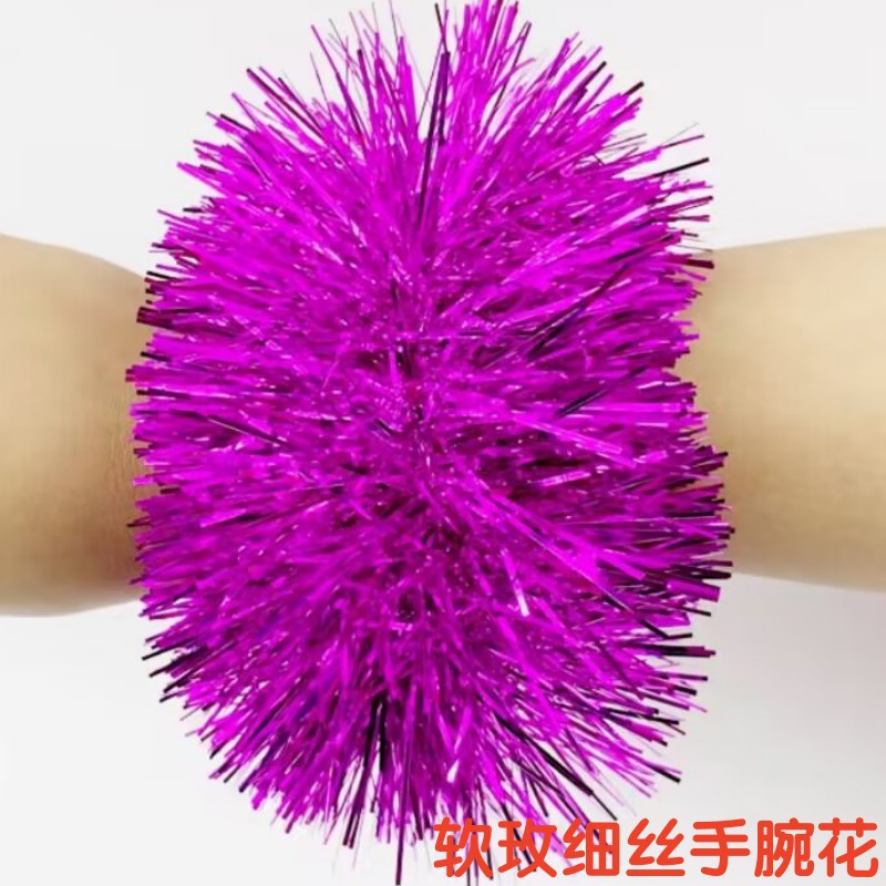 Pulsera de Flores para Animadoras de Película PET para Actuación de Animadoras