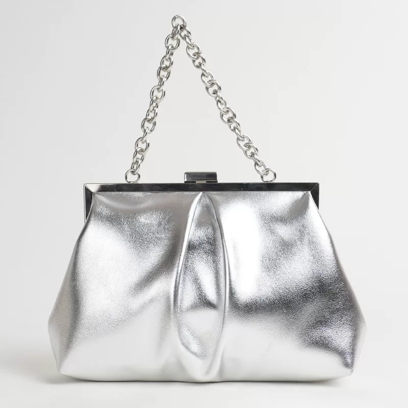 Handheld purse, chain, food bag