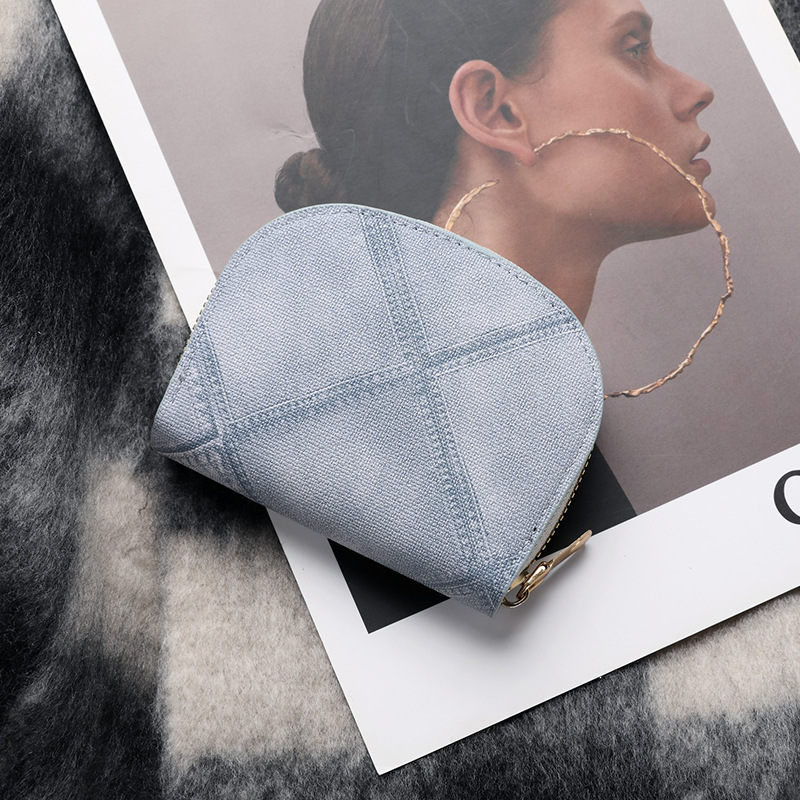 Comercio exterior transfronterizo para mujer, funda para tarjeta, funda para tarjeta, verano 2024, nueva moda, bolso de mano azul de mezclilla, funda para tarjeta