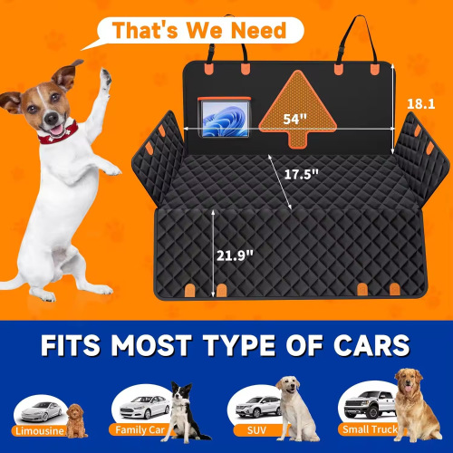 Car Pet Mat, Rear Seat Car Mesh Dog Pad with Protective and Cotton Pet Seat Cushion for Cars, Cross-border Direct Supply