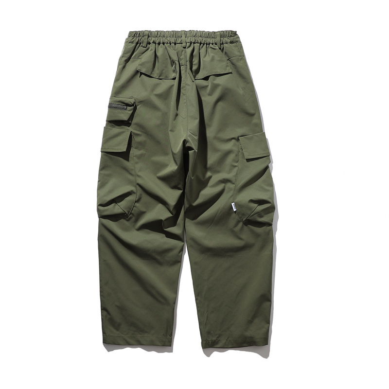 Pantaloni cargo uomo a gamba dritta con tasche laterali_voghion.com