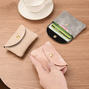 Coin Purse Women's Card Bag Soft Leather Small Bag Coin Bag Men's Mini Small Wallet Key Bag Headset Storage Bag Wholesale